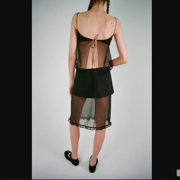 Sandy Liang SERIN SKIRT (Black, size 6) - Picture 2 of 8